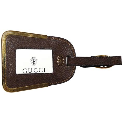 gucci tag on bag|gucci leather luggage tag.